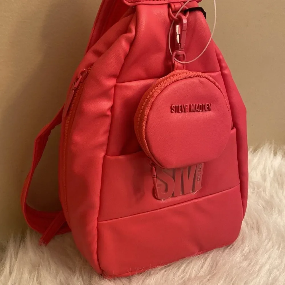 NWT Steve Madden (bjaya) Backpack w/Matching Coin Pouch -Pink